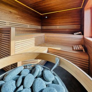 Sauna Ofen in luxuriöser Sauna,